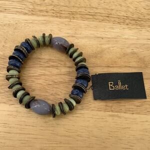 Ballet Multicolor Beaded Stretch Cuff Bracelet Fashion Jewelry